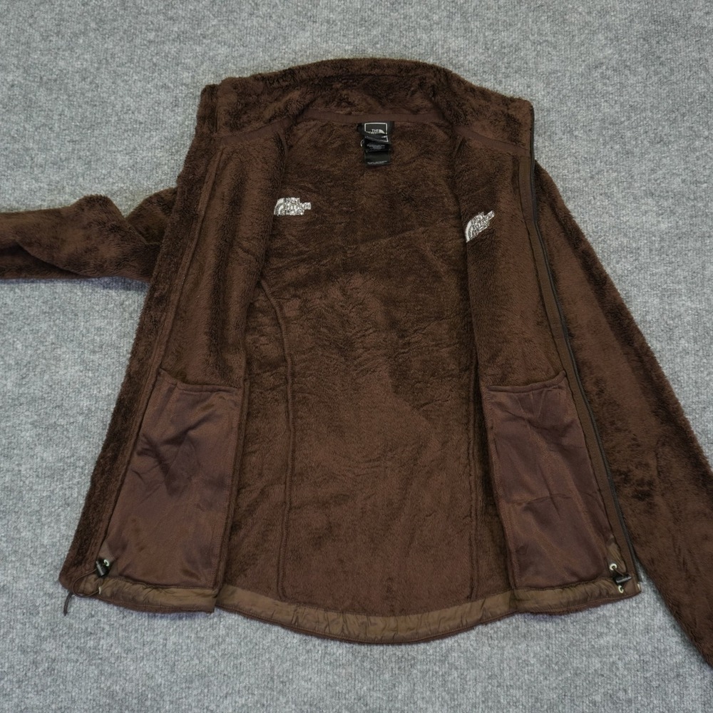 The North Face Osito 2 Fleece Jacket Womens XS Brown Full Zip Soft Fuzzy - Picture 3 of 13